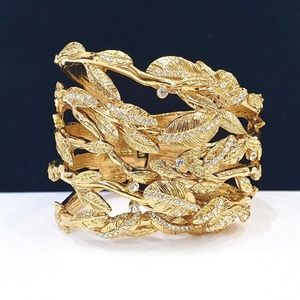 Rachel Zoe Gold Crystal Cuff Bracelet